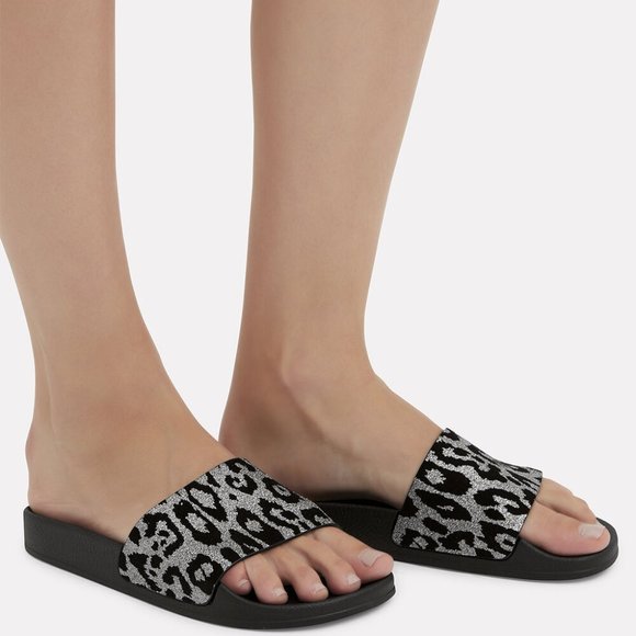 New Balmain Calypso Leopard Pool Slides - Picture 2 of 11